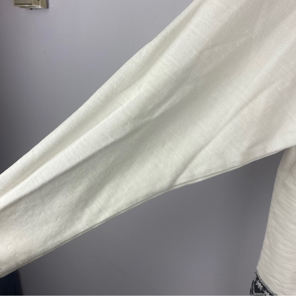 SCOTCH & Soda White Black Embroidered Sheer Detail Sweater Small - Picture 11 of 16